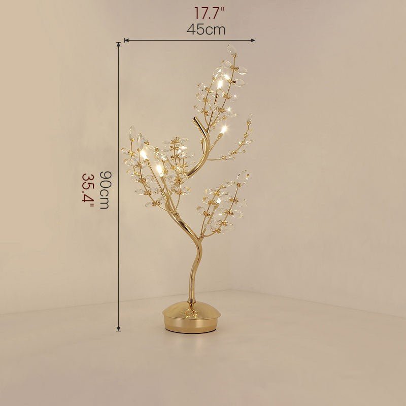 Affetto Gold Crystal LED Tree Nightlight - Lamps | Lucera Lighting
