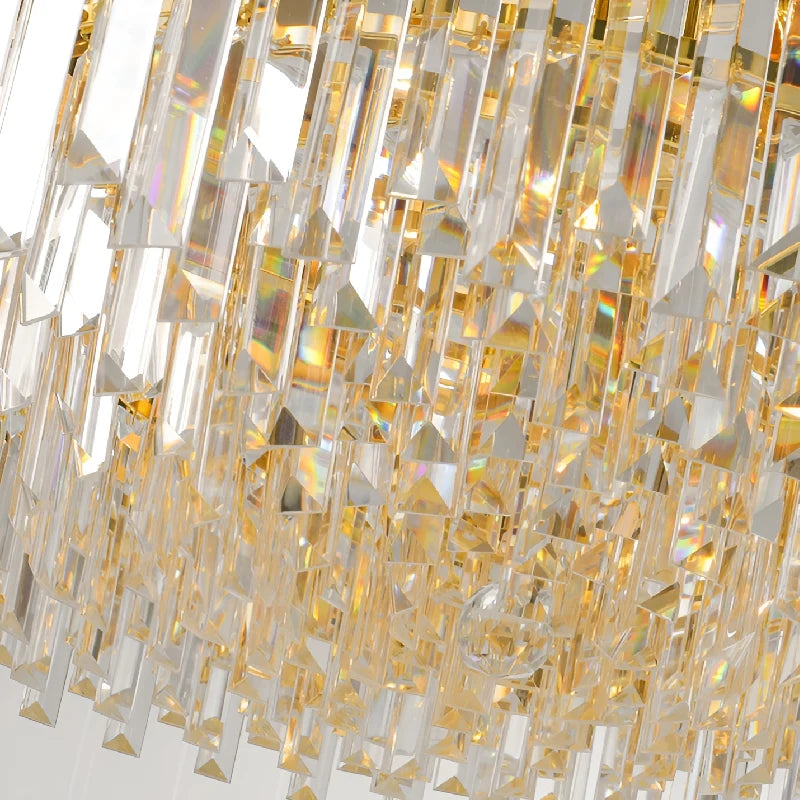 Granite Empire Gold Crystal Chandelier - Chandeliers | Lucera Lighting