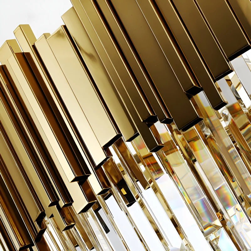 Granite Empire Gold Crystal Chandelier - Chandeliers | Lucera Lighting