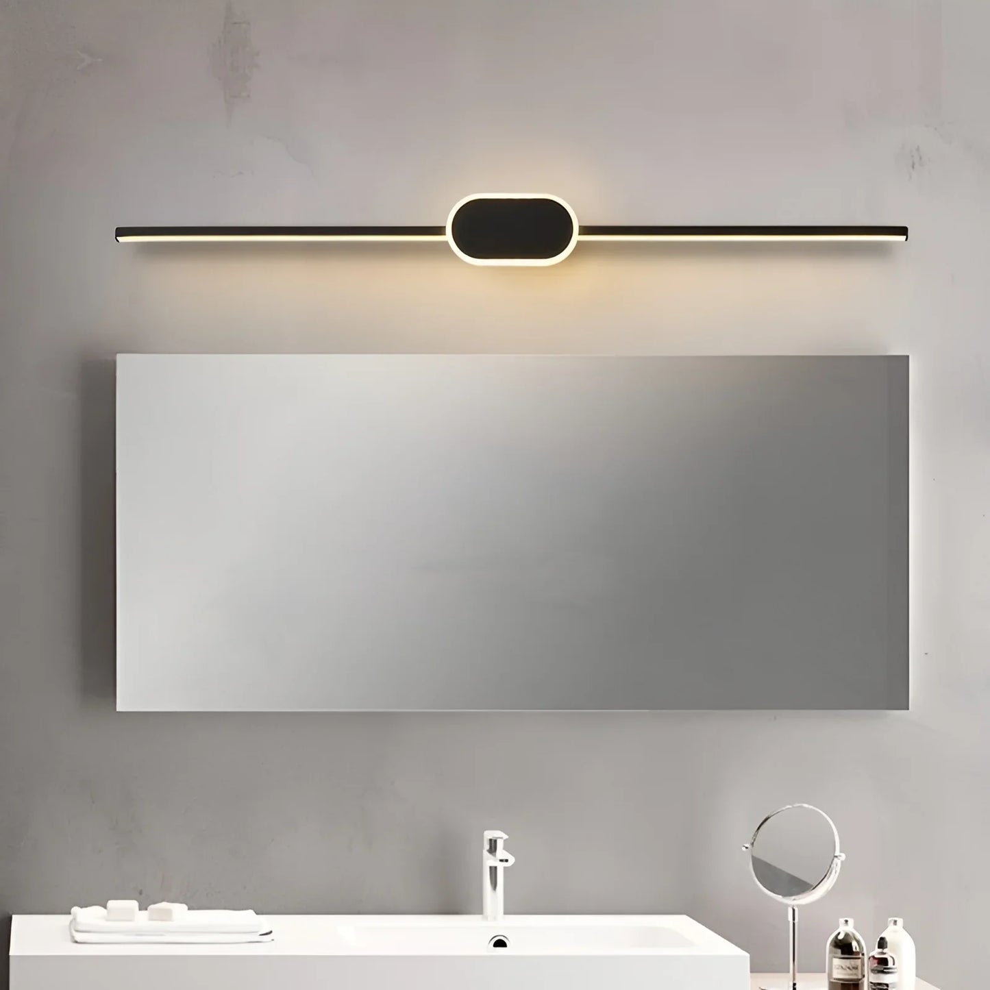 Calando LED Mirror Wall Lamp Black/White - Wall Lights & Sconces | Lucera Lighting