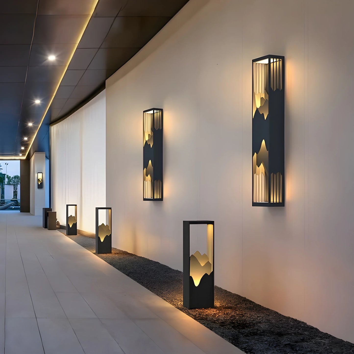 Renee Black Outdoor Waterproof Wall Light - Exterior wall | Lucera Lighting