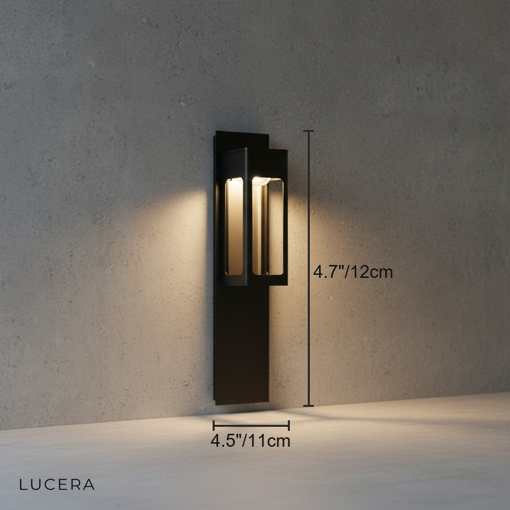 Xanthe Black/Bronze Outdoor LED Wall Light with Motion Sens - Exterior wall | Lucera Lighting