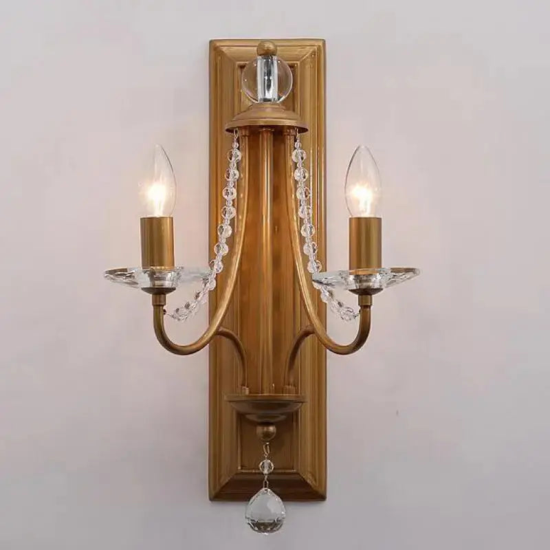 Eco Retro Candle Wall Sconce with Crystal Accents - Wall Lights & Sconces | Lucera Lighting