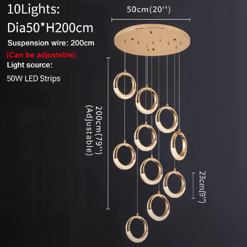 Poppy Gold Ring Pendant Light - Pendant Lights | Lucera Lighting