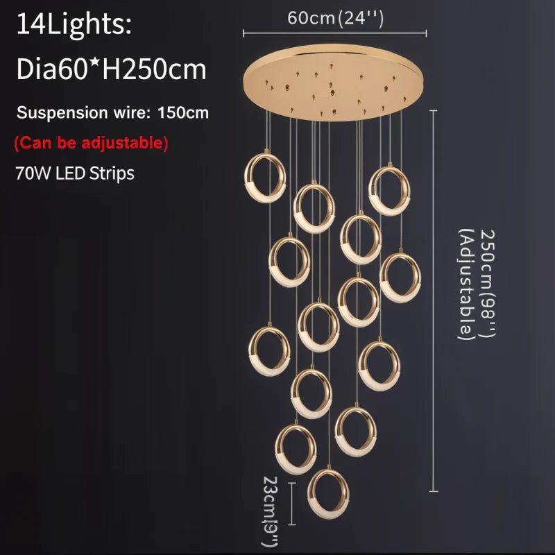 Poppy Gold Ring Pendant Light - Pendant Lights | Lucera Lighting