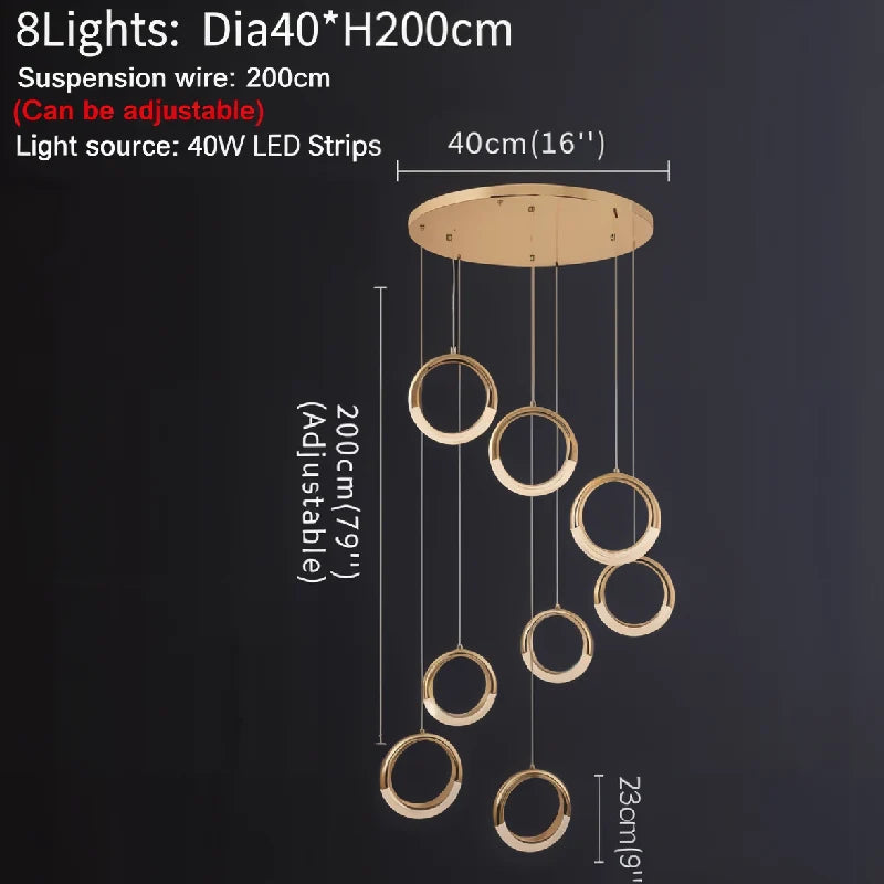 Poppy Gold Ring Pendant Light - Pendant Lights | Lucera Lighting