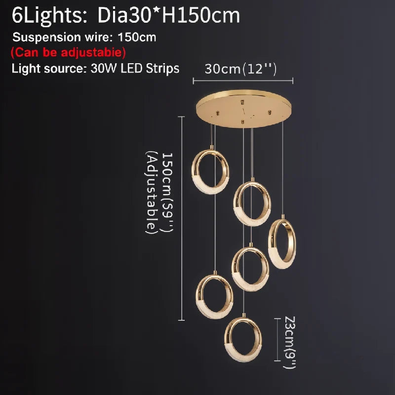 Poppy Gold Ring Pendant Light - Pendant Lights | Lucera Lighting