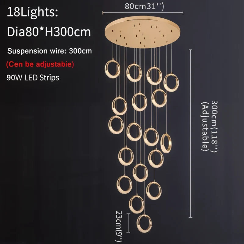 Poppy Gold Ring Pendant Light - Pendant Lights | Lucera Lighting