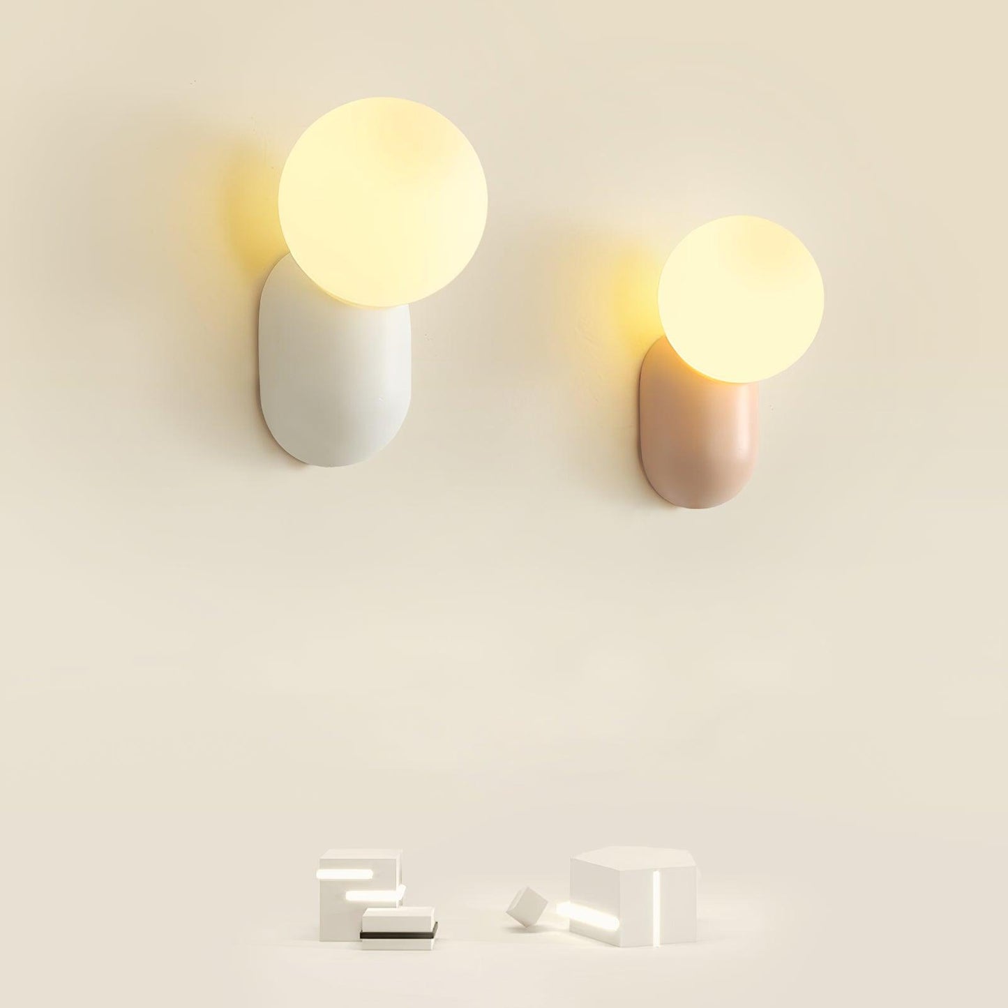 ChicGlow Resin Wall Lamp - Elegant LED Sconce