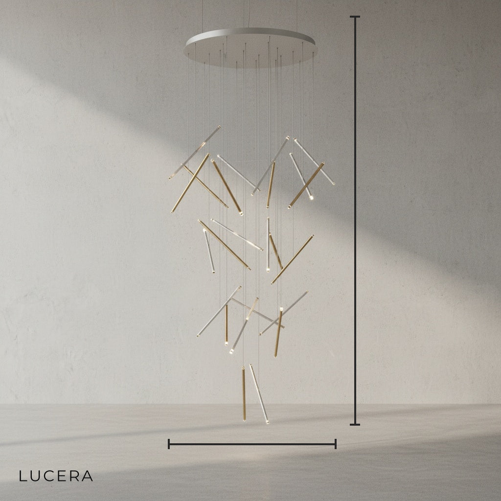 Verbena Long Linear Kitchen Island Pendant Light - Chandeliers | Lucera Lighting