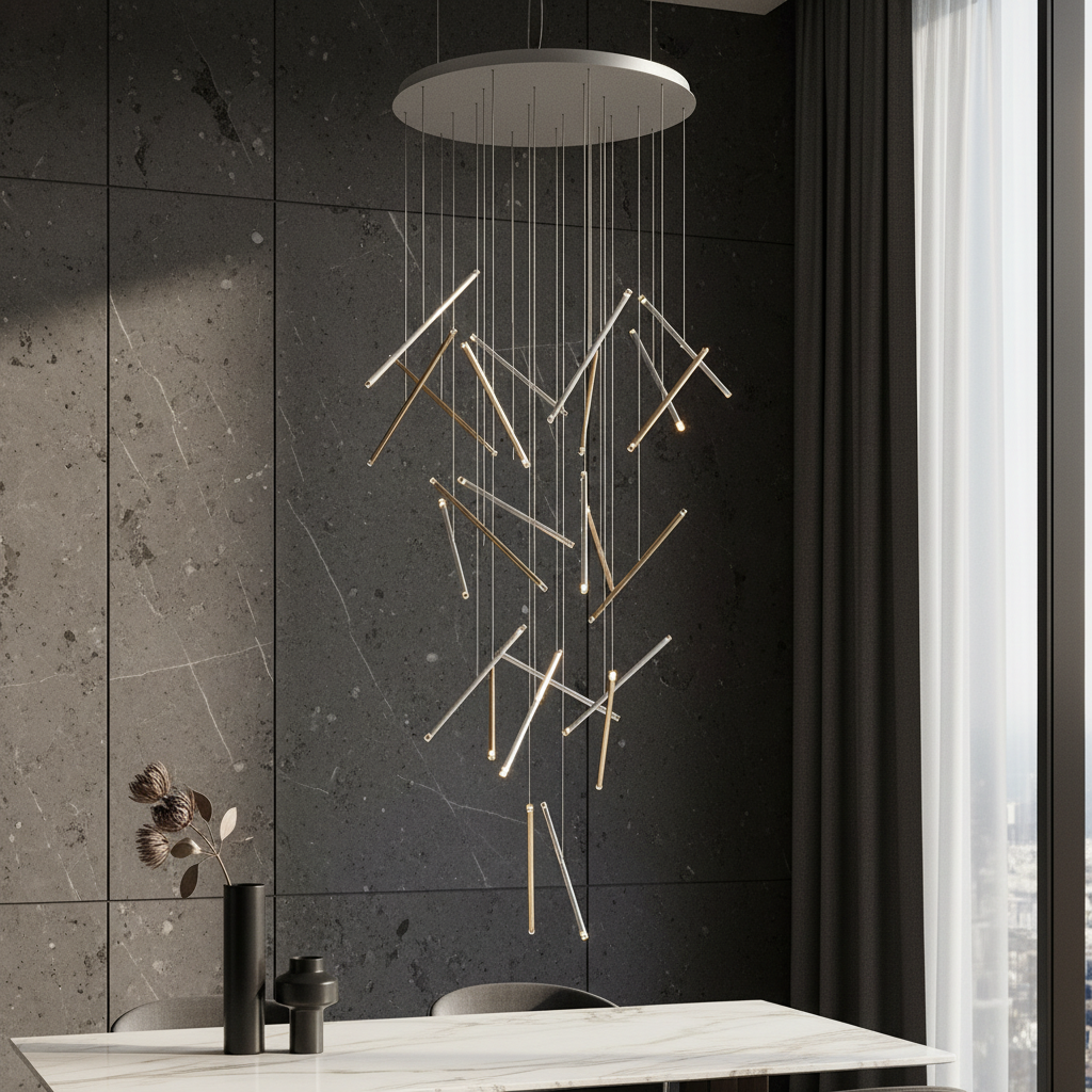 Verbena Long Linear Kitchen Island Pendant Light - Chandeliers | Lucera Lighting