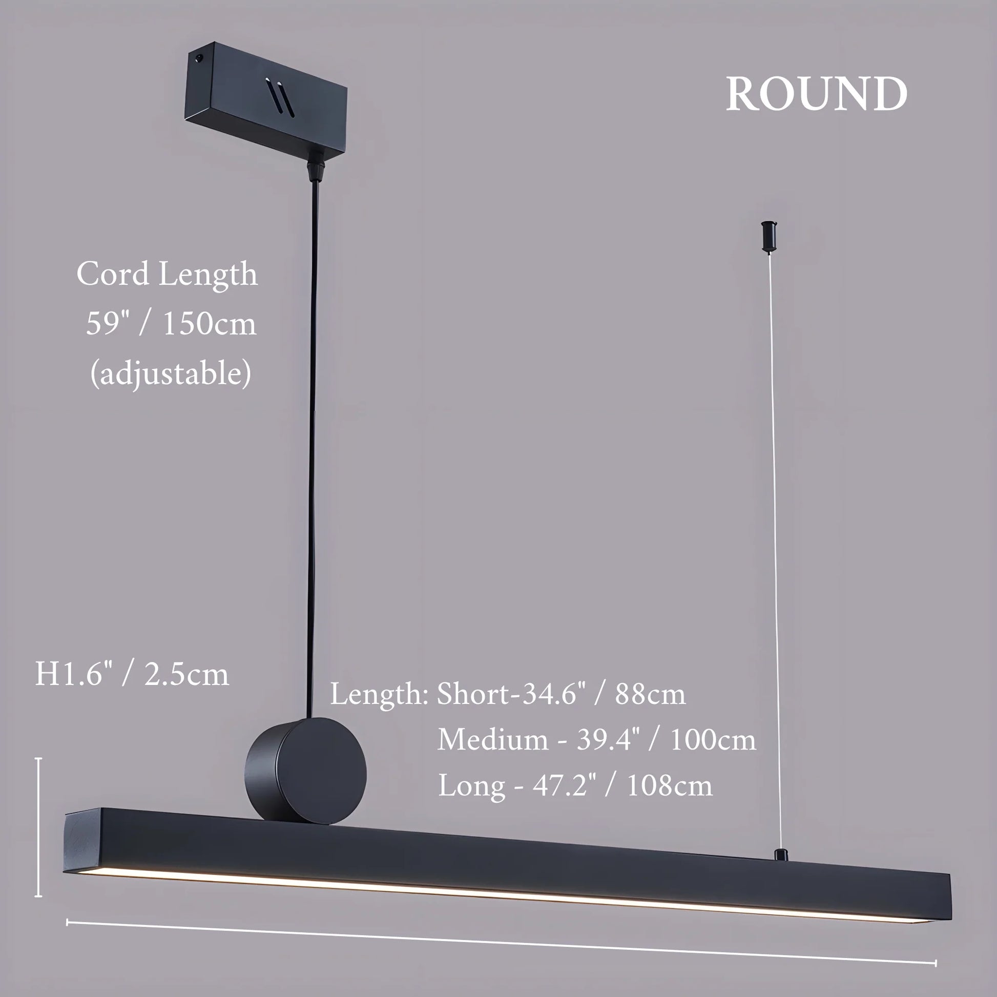 Angelo Minimalistic Black Chandelier for Dining Room - Pendant Lights | Lucera Lighting