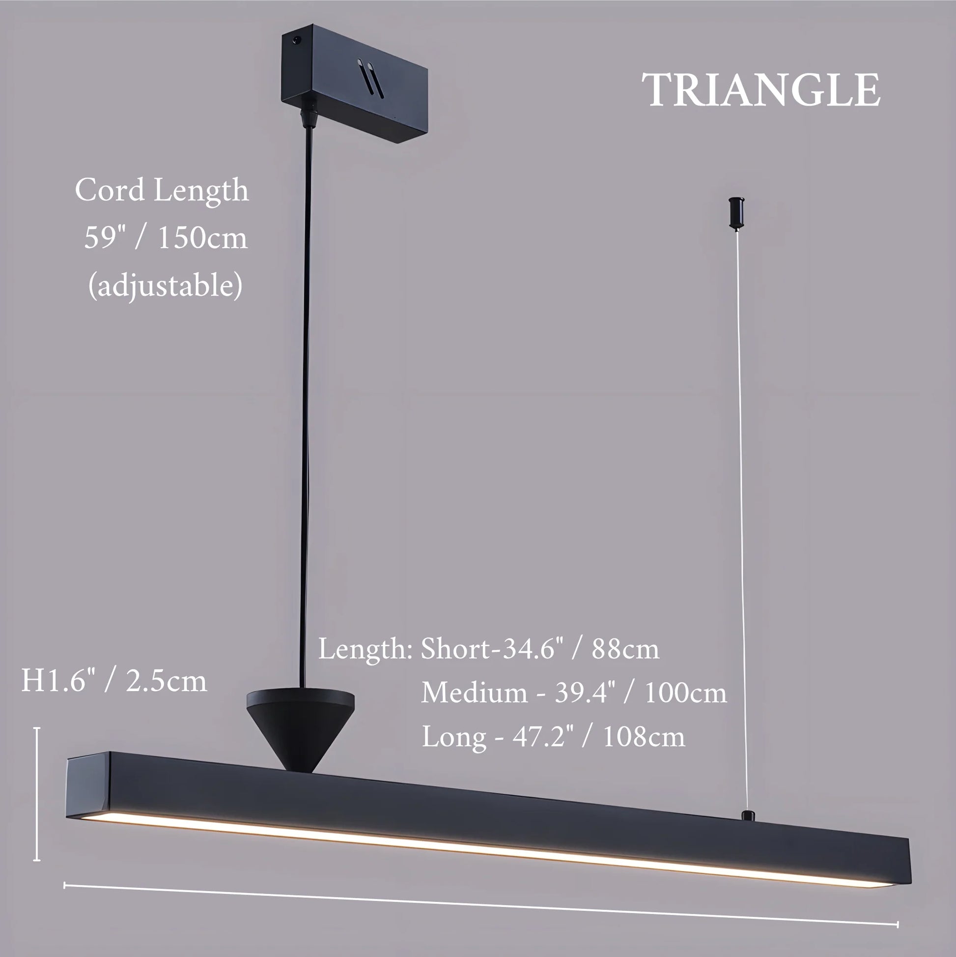 Angelo Minimalistic Black Chandelier for Dining Room - Pendant Lights | Lucera Lighting