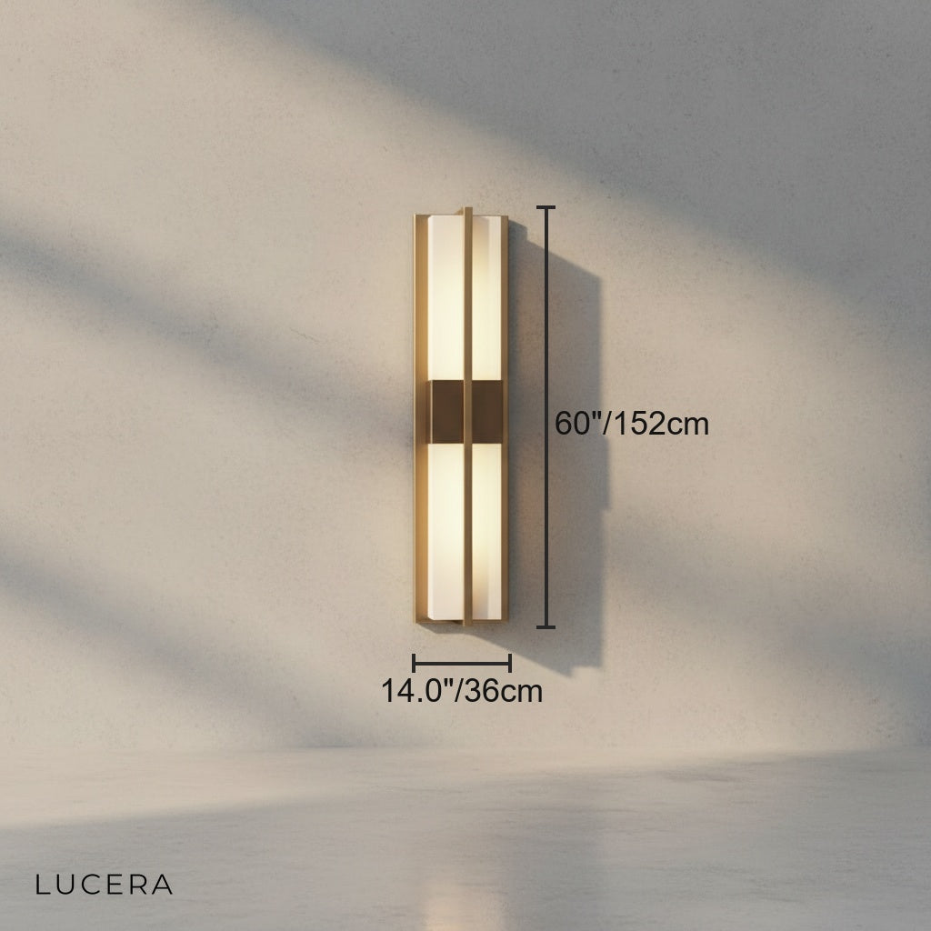 Ulrike Black/Copper Outdoor LED Wall Sconce - Exterior wall | Lucera Lighting