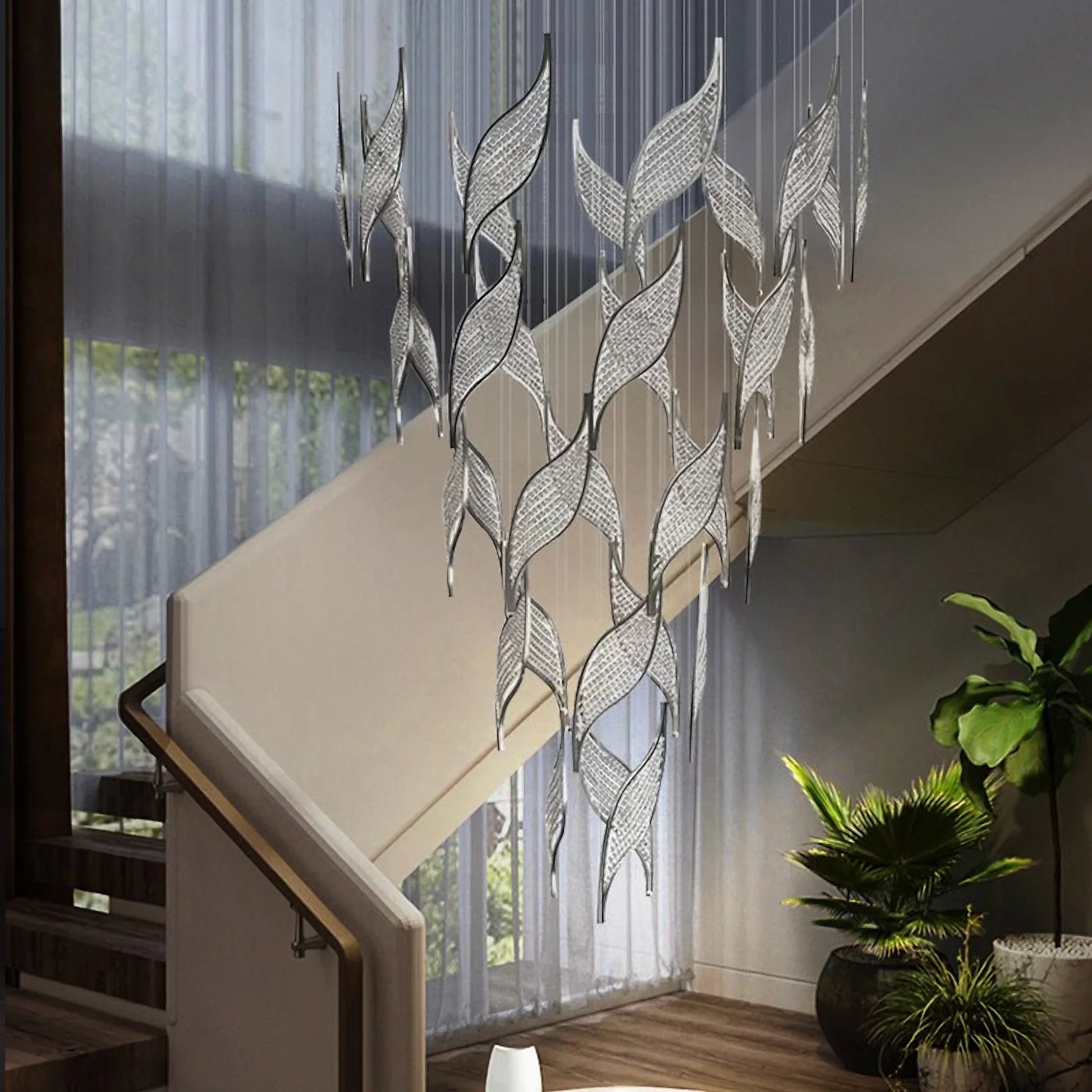 Brak LED Crystal Chandelier Bird Design - Chandeliers | Lucera Lighting