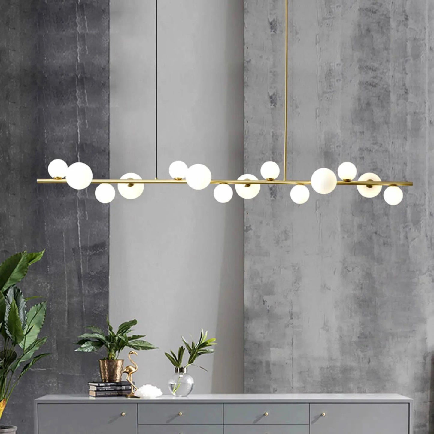 Ran Linear Chandelier for Dining Room - Pendant Lights | Lucera Lighting