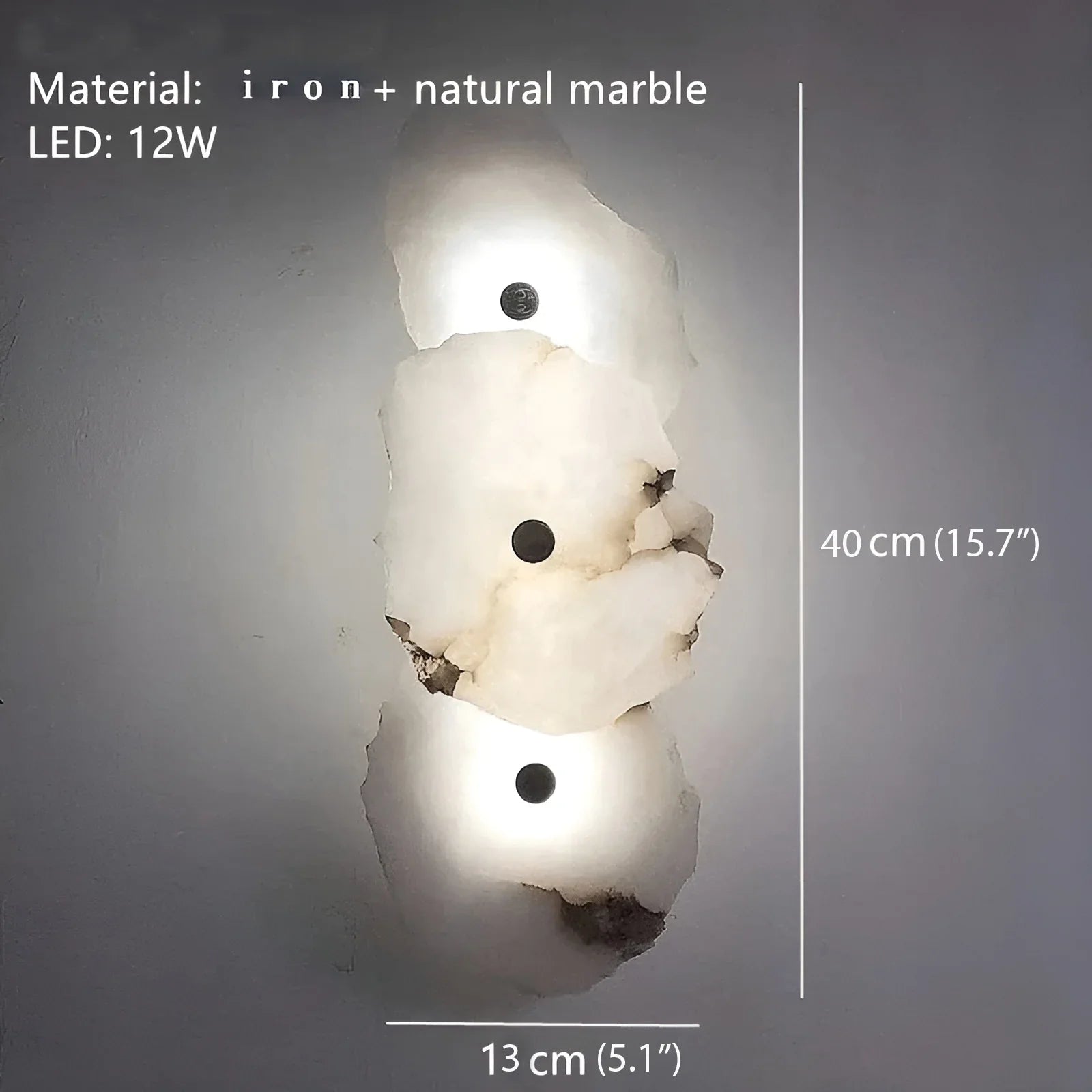 Dentil Natural Marble Wall Lamp - Wall Lights & Sconces | Lucera Lighting