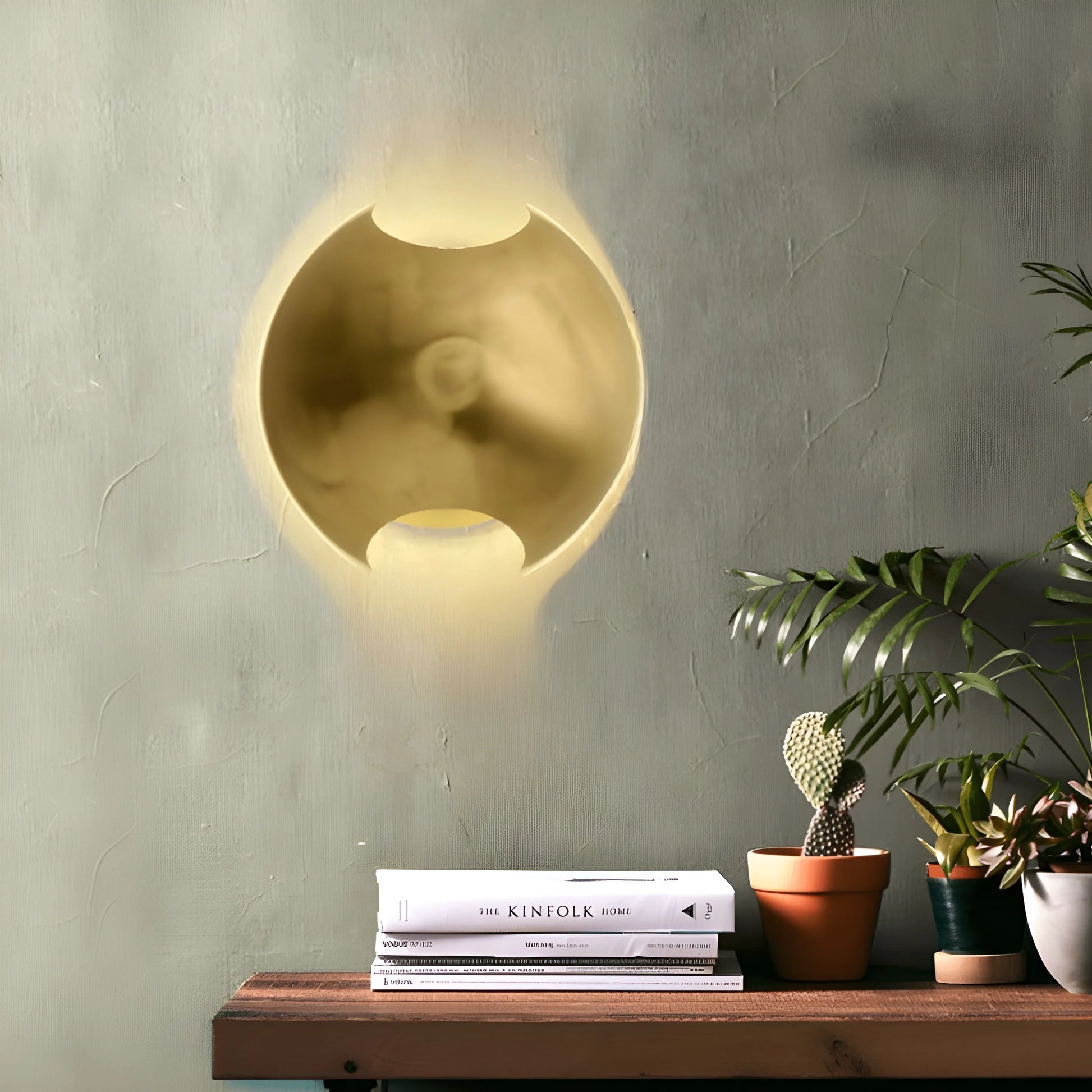 Wenge Semi Sphere Wall Lamp for Living Room - Wall Lights & Sconces | Lucera Lighting