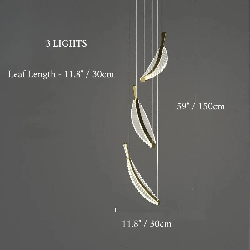 Wisteria Crystal Gold Leaves Pendant Chandelier - Pendant Lights | Lucera Lighting