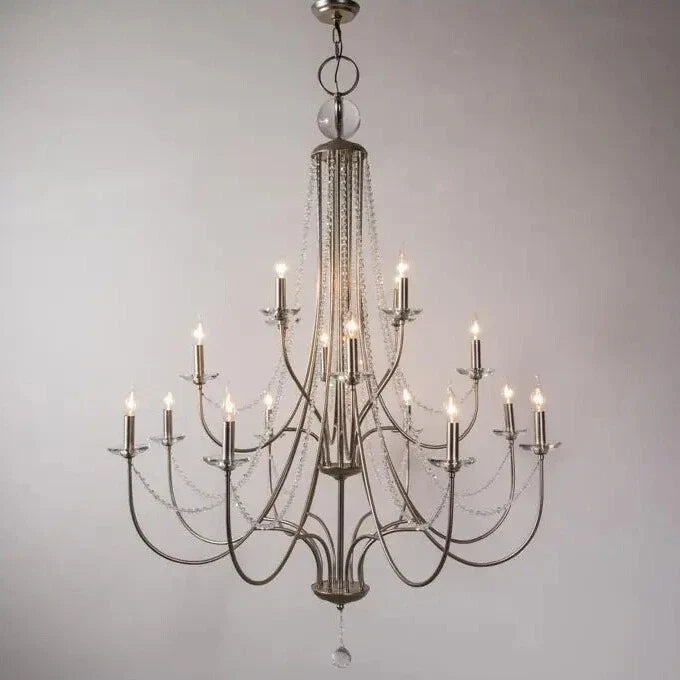Crest Vintage Crystal Staircase Chandelier - Chandeliers | Lucera Lighting