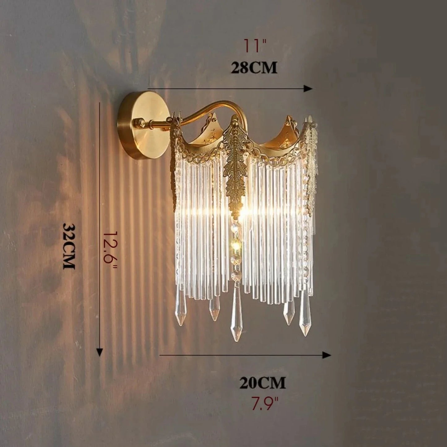Opus Luxury European LED Crystal Wall Lamp - Wall Lights & Sconces | Lucera Lighting