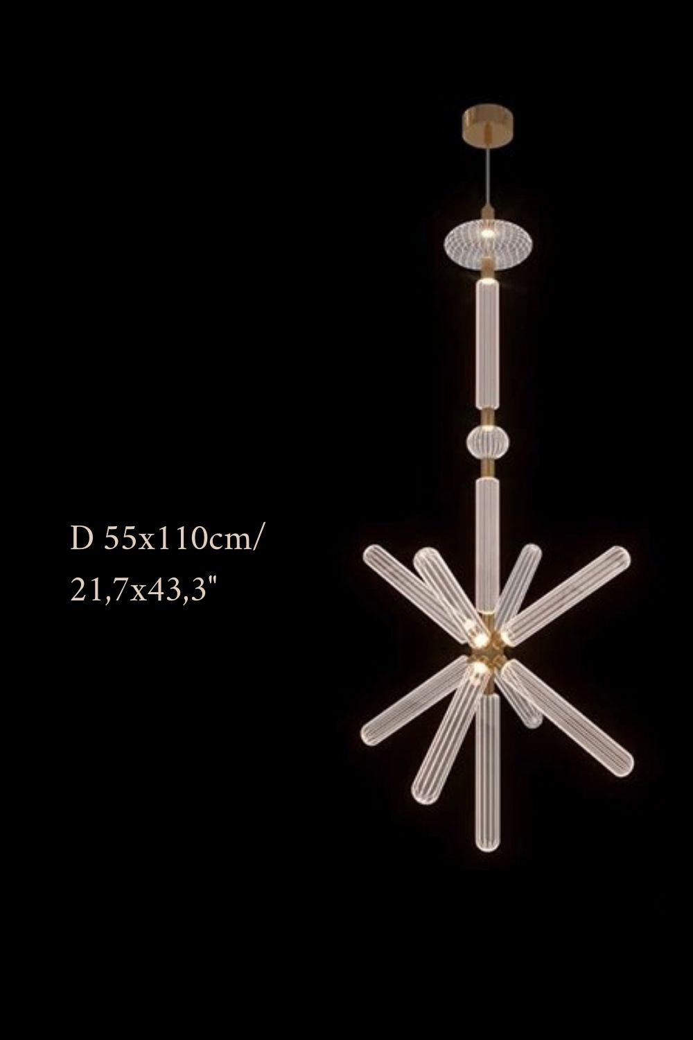 Zeal Glass Chandelier for Staircase - Chandeliers | Lucera Lighting