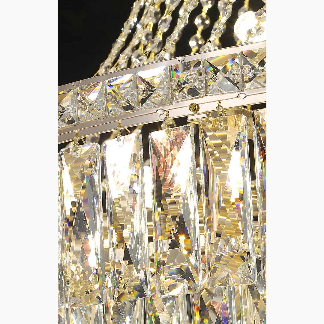 Dahlia Duplex Spiral Crystal Stairway Chandelier - Chandeliers | Lucera Lighting