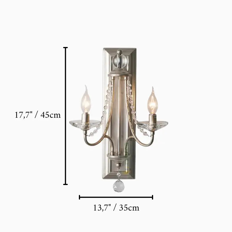 Eco Retro Candle Wall Sconce with Crystal Accents - Wall Lights & Sconces | Lucera Lighting