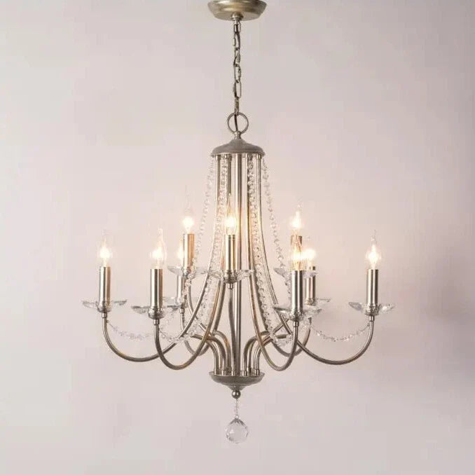 Crest Vintage Crystal Staircase Chandelier - Chandeliers | Lucera Lighting
