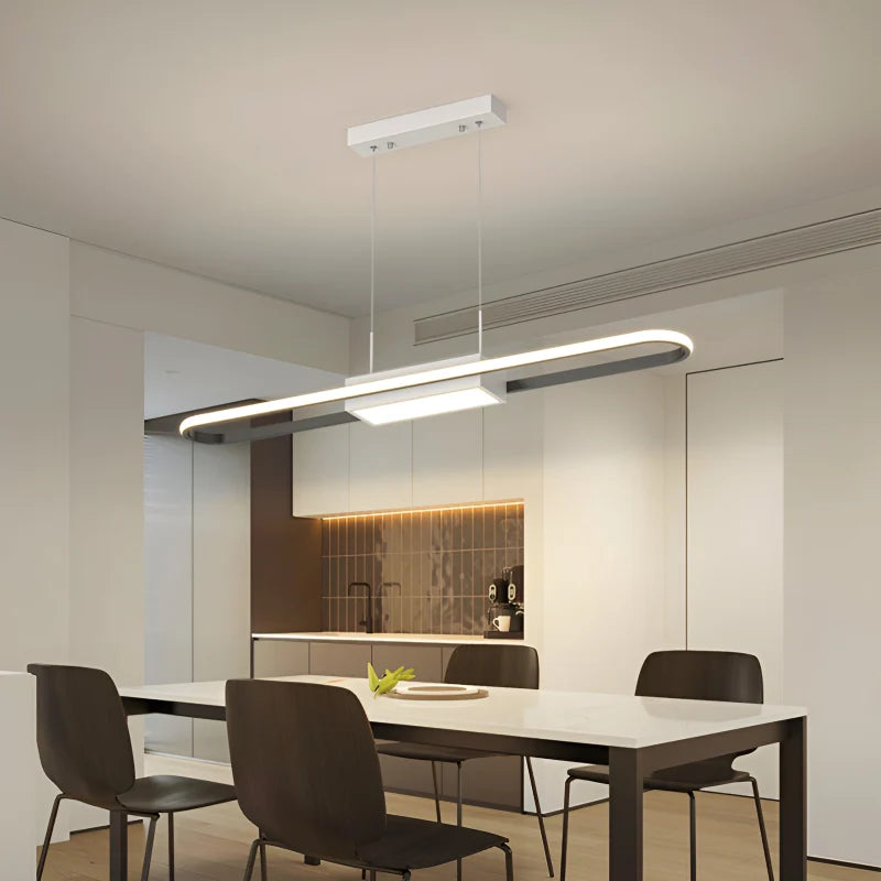 Vilja Long Strip Chandelier for Restaurant - Pendant Lights | Lucera Lighting