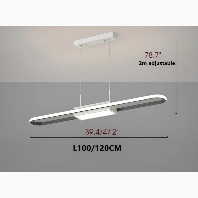 Vilja Long Strip Chandelier for Restaurant - Pendant Lights | Lucera Lighting