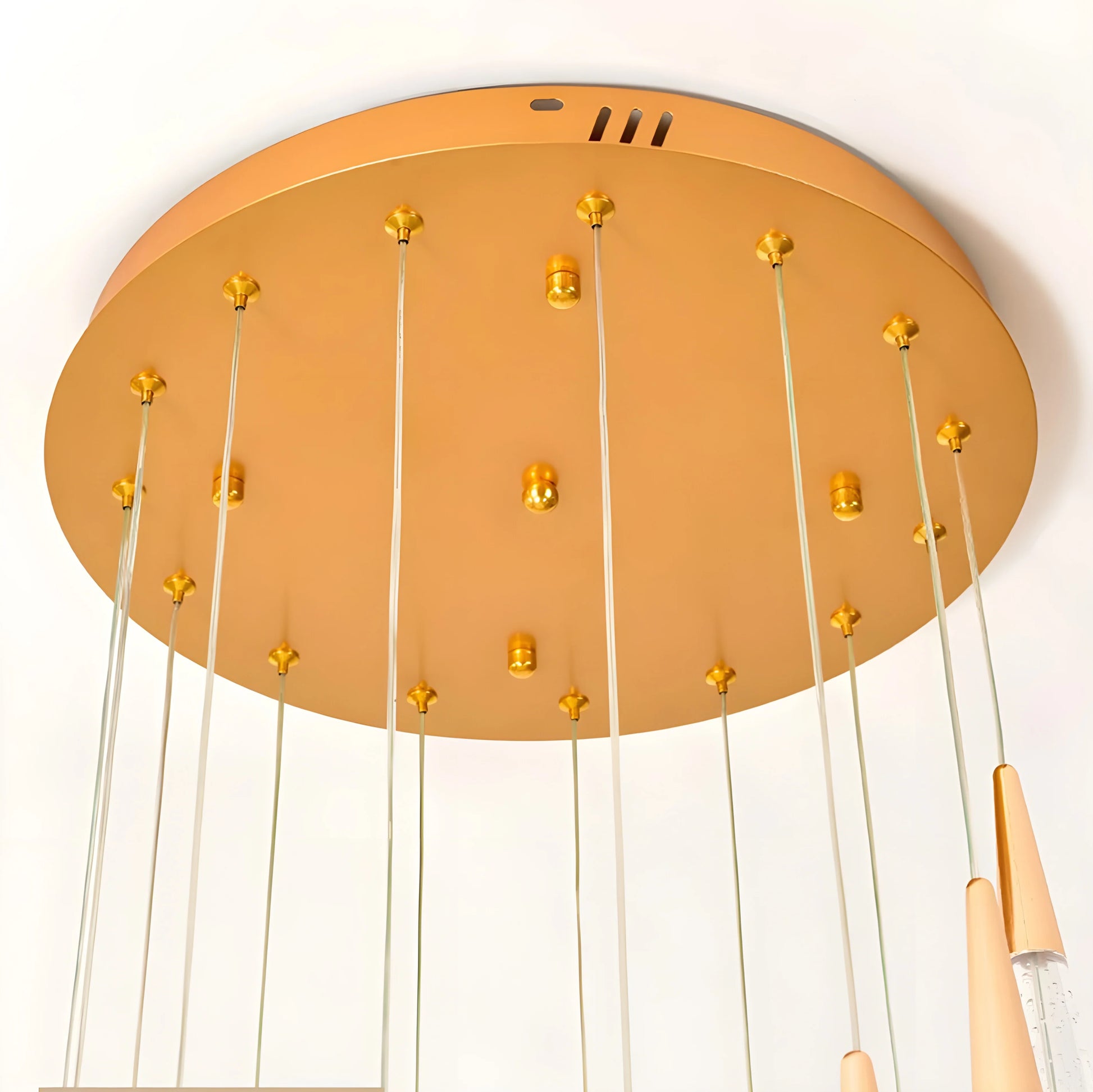 Weald Gold Modern Cones Ceiling Chandelier - Chandeliers | Lucera Lighting