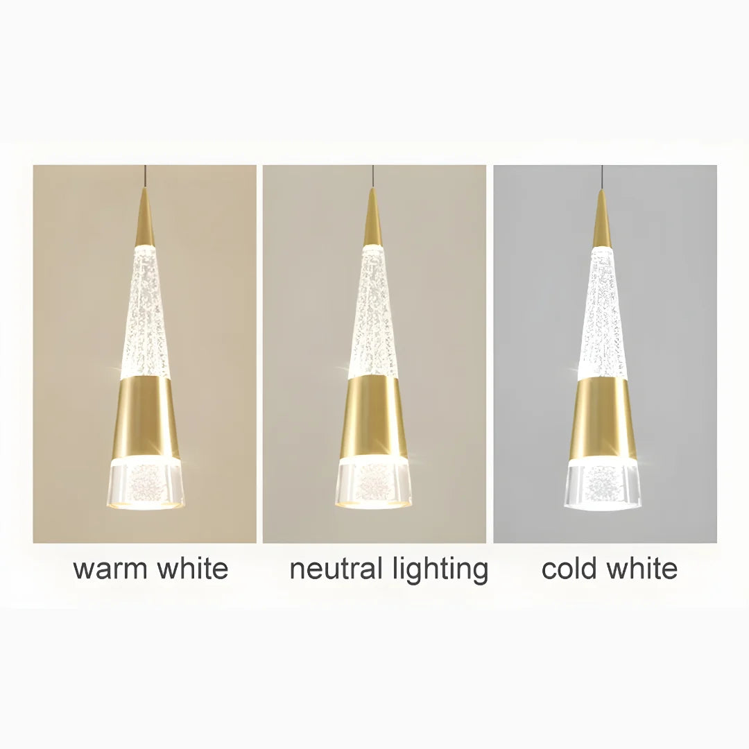 Weald Gold Modern Cones Ceiling Chandelier - Chandeliers | Lucera Lighting