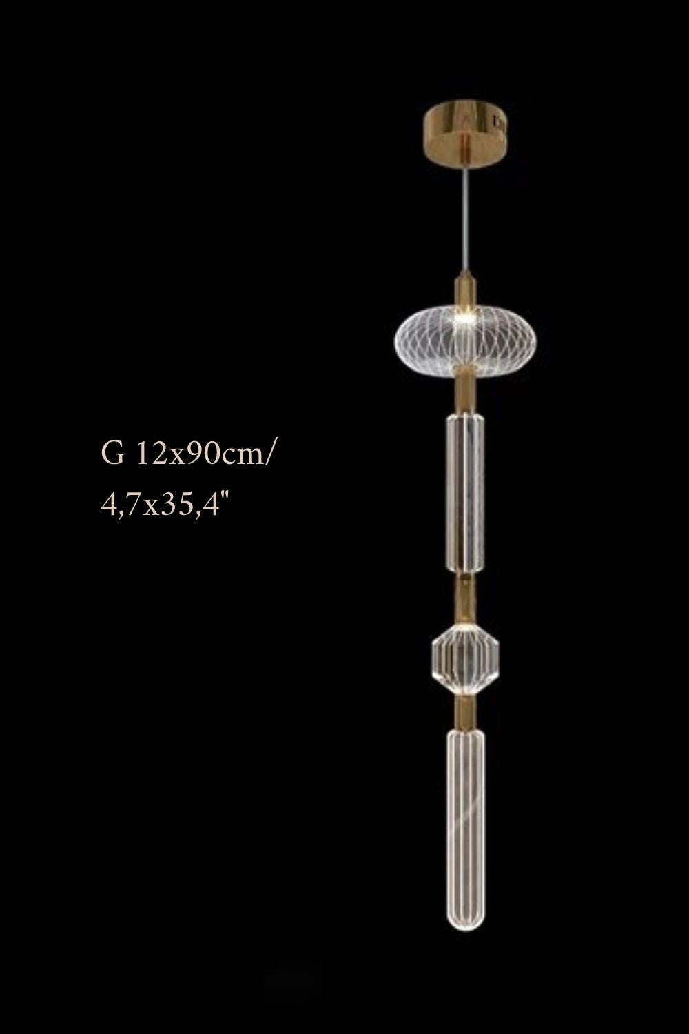 Zeal Glass Chandelier for Staircase - Chandeliers | Lucera Lighting