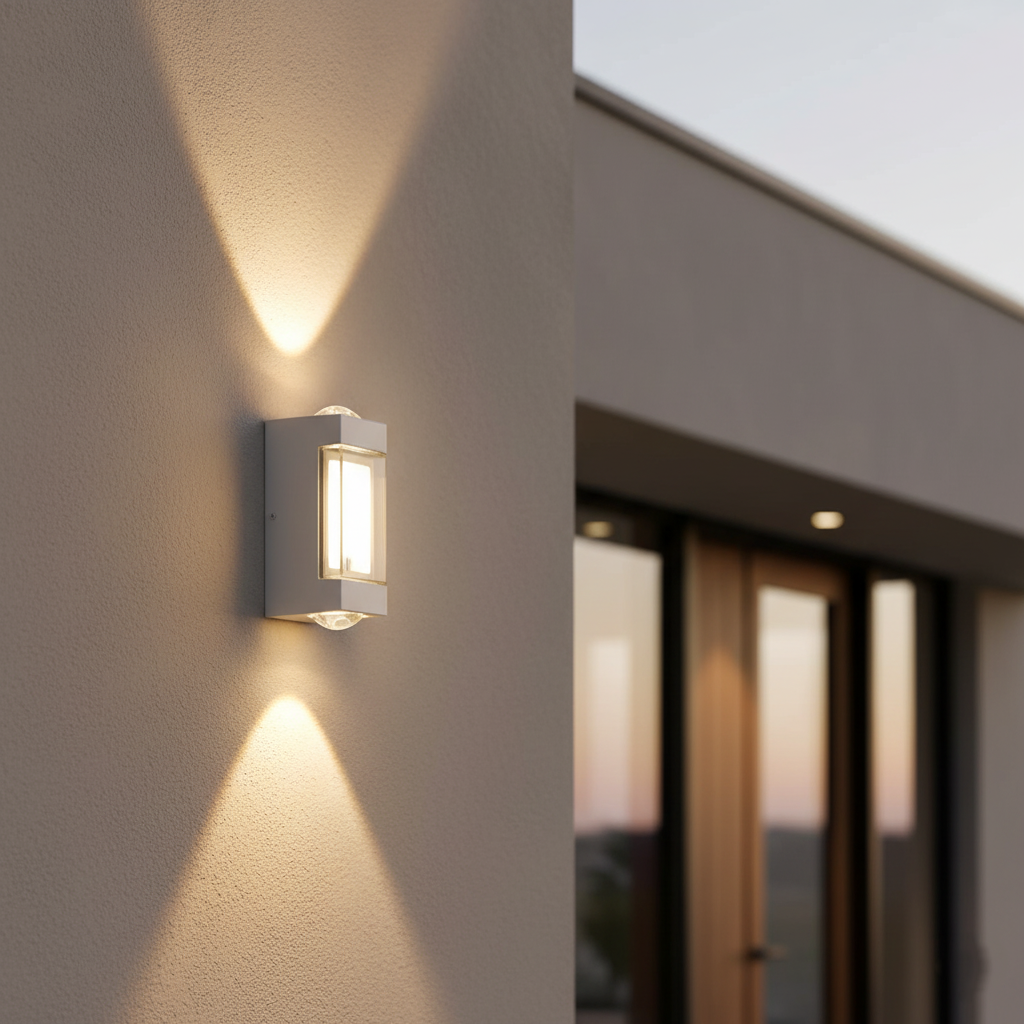 Nordic Cylinder Outdoor Wall Light in Black or White