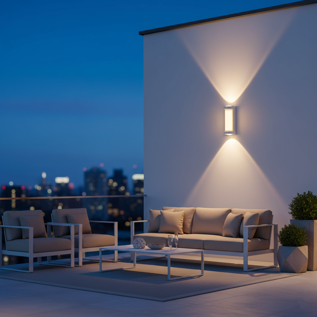 Nordic Cylinder Outdoor Wall Light in Black or White