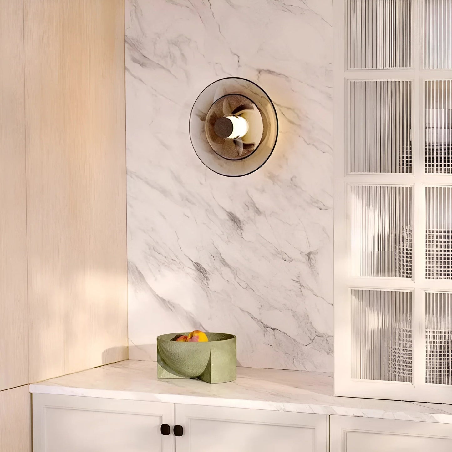 Domo Disc Glass Wall Sconce - Nordic Modern - Wall Lights & Sconces | Lucera Lighting