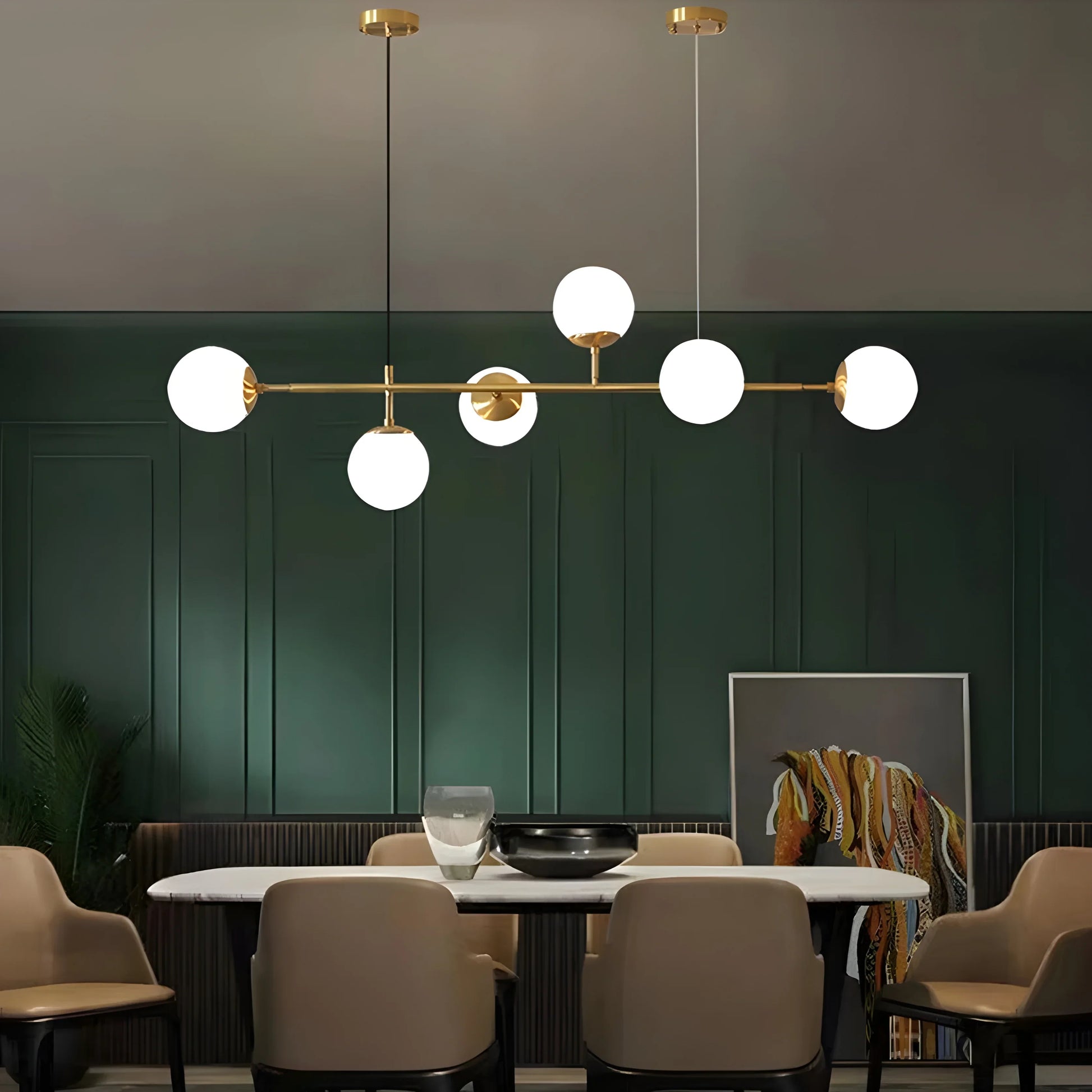 Dag Glass Ball LED Pendant Light for Dining Room - Pendant Lights | Lucera Lighting