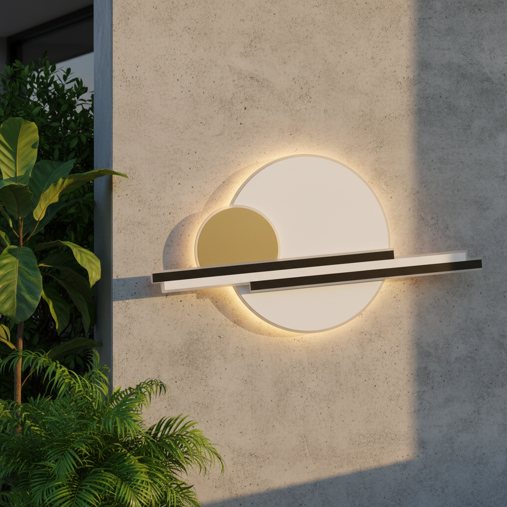 Zola Black/Gold Outdoor Waterproof LED Wall Lamp - Exterior wall | Lucera Lighting