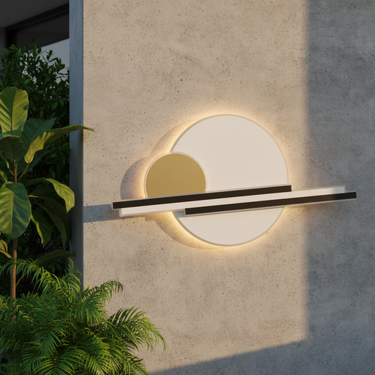 Zola Black/Gold Outdoor Waterproof LED Wall Lamp - Exterior wall | Lucera Lighting