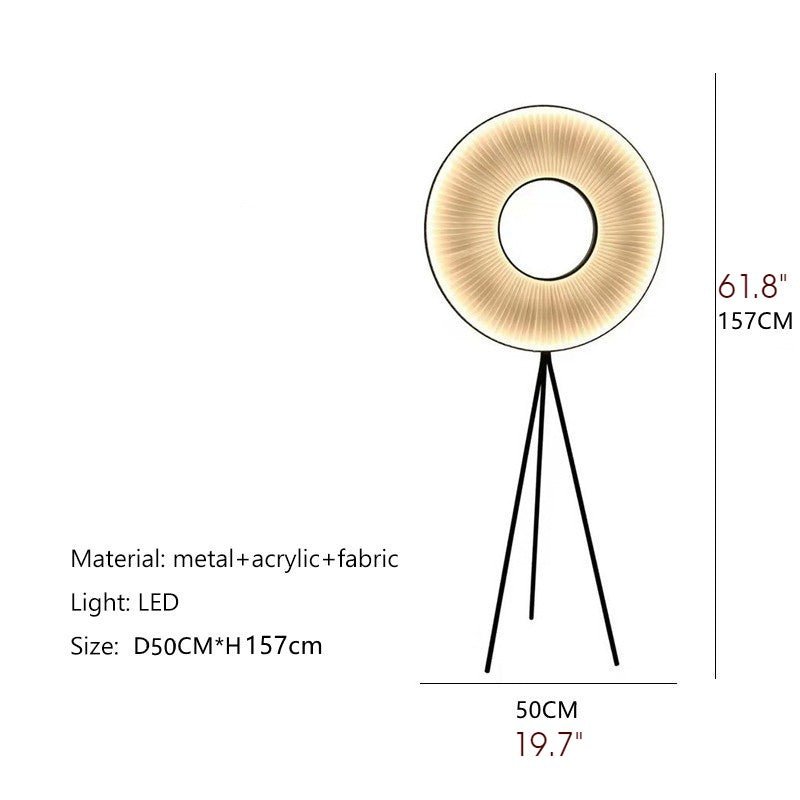 Kunzite Minimalistic LED Lamp With Fabric Pleats - Lamps | Lucera Lighting