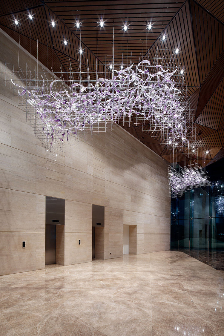 Bryn Colourful Modern Glass Chandelier - Chandeliers | Lucera Lighting