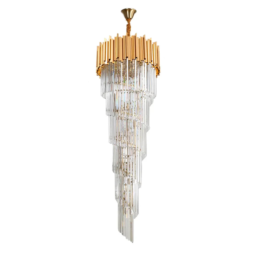 Garnet Grand Gold Crystal Chandelier - Chandeliers | Lucera Lighting