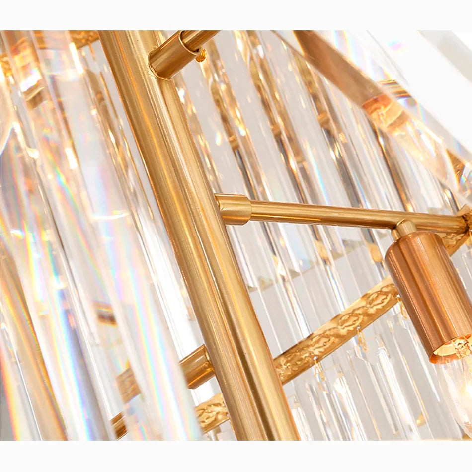 Garnet Grand Gold Crystal Chandelier - Chandeliers | Lucera Lighting