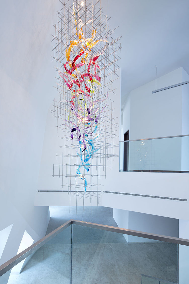 Bryn Colourful Modern Glass Chandelier - Chandeliers | Lucera Lighting