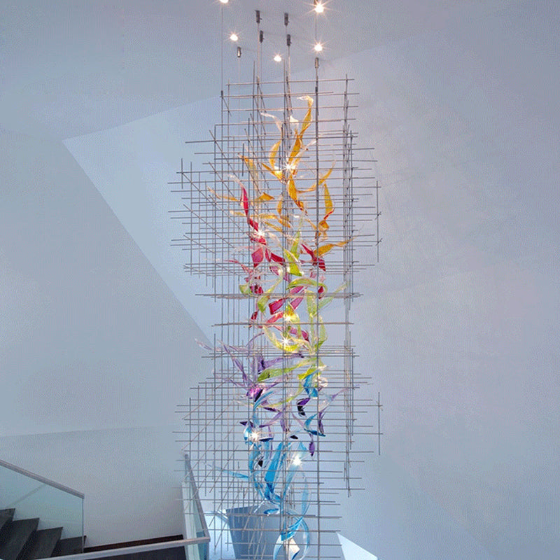 Bryn Colourful Modern Glass Chandelier - Chandeliers | Lucera Lighting