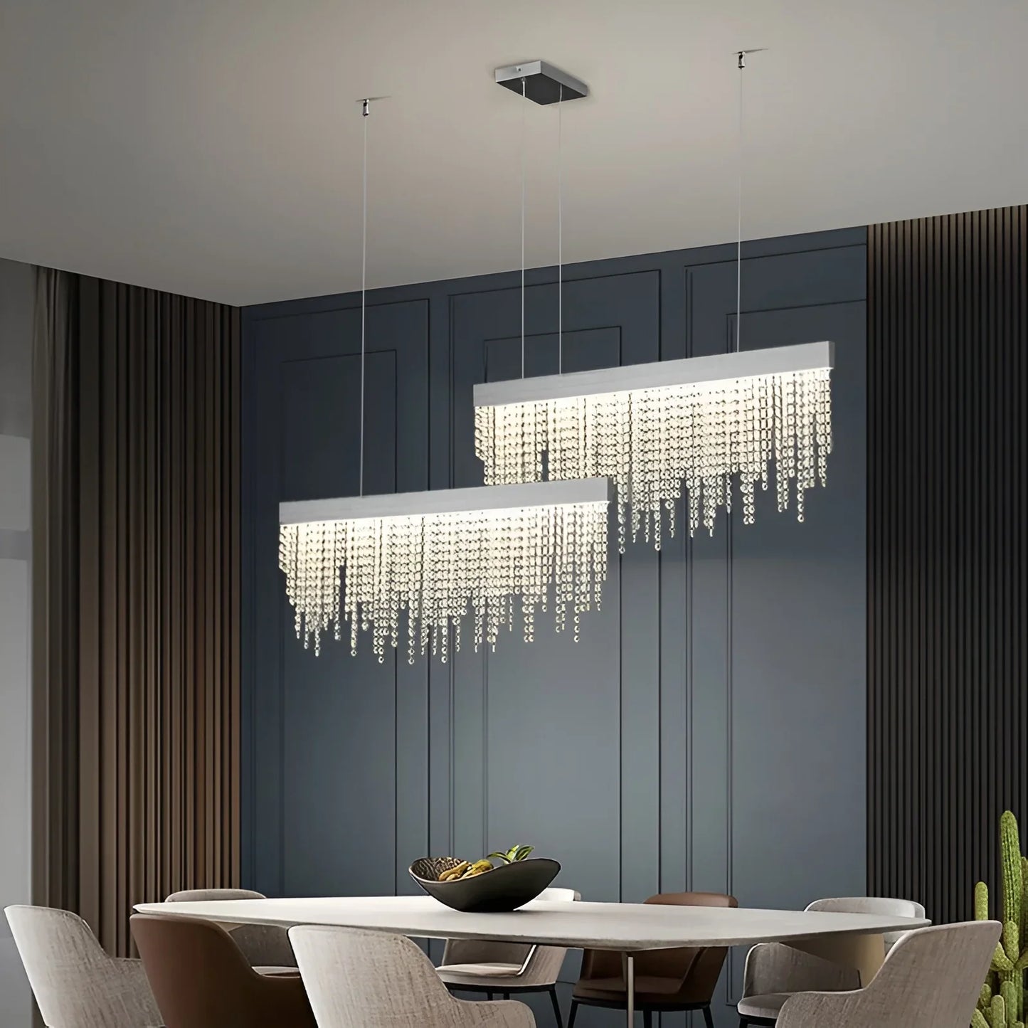 Ylva Raindrops Shining LED Crystal Chandelier - Pendant Lights | Lucera Lighting