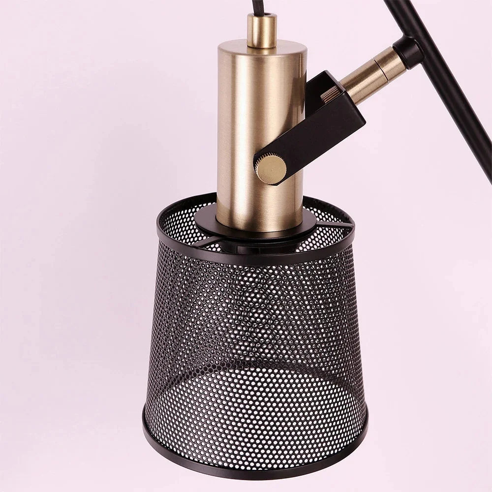 Selene Industrial Retro Black Iron Desk Lamp with Wireless - Lamps | Lucera Lighting