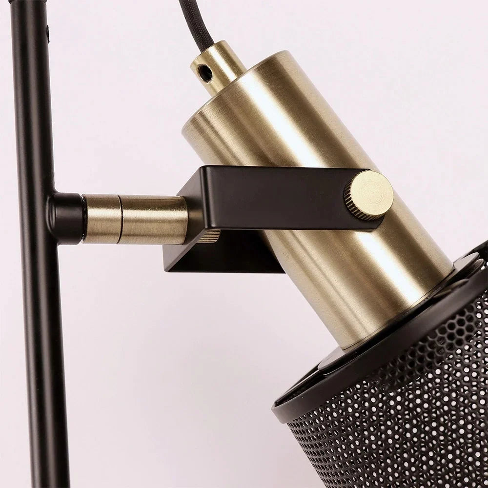 Selene Industrial Retro Black Iron Desk Lamp with Wireless - Lamps | Lucera Lighting