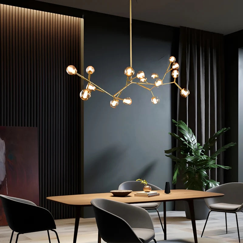 Norn Molecular-Shaped Chandelier - Chandeliers | Lucera Lighting
